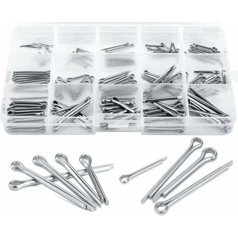 Goupille Fendue 150 pièces Goupille de Verrouillage en Acier 304 Inoxydable Assortiment pour la Mécanique de Petits Réparation 15 Tailles Différentes (1/5)