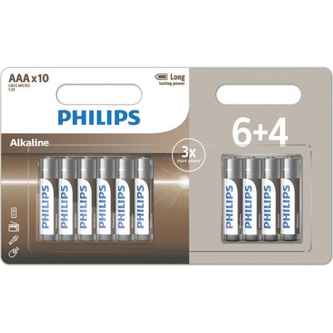 Philips LR03A10BP/10 pile domestique Batterie à usage unique AAA Alcaline
