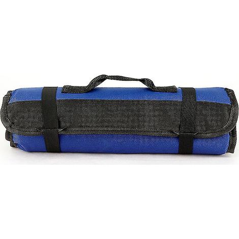 Trousse à couteaux de chef professionnelle pliable, sac de rangement multifonction pour couteaux de cuisine, étui de transport portable avec pochettes, 18 couteaux, noir, 46x46 cm (1/4)