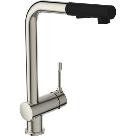 IDEAL STANDARD Grifo de cocina Ceralook cromado extraíble 2 chorros + Microfibra