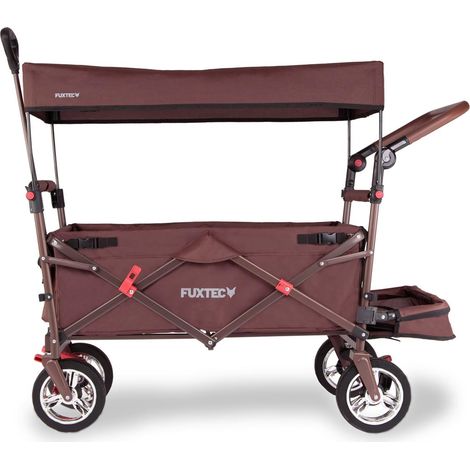 FUXTEC Folding Wagon / Foldable Wagon / Trolley / Hand Cart CT-800 Brown