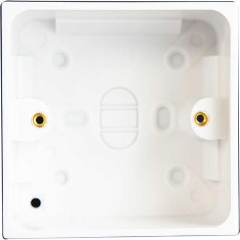 Dencon 1-Gang Pattress Box with Earth - 45mm (1/2)