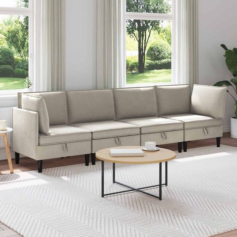 Juego de muebles de salón 4 pcs Avena Tela