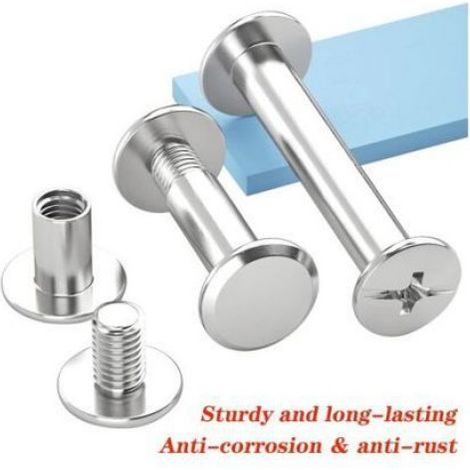 20pcs Vis Chicago - Acier inoxydable 304 Réutilisables - M4 x 10 mm (1/5)