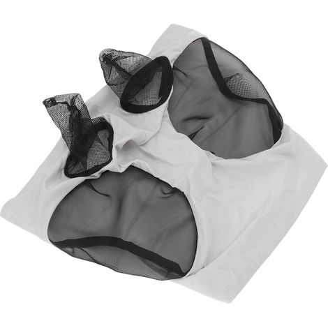 Masque anti-mouches pour cheval en mesh respirant, protège-oreilles, élastique, équipement d'équitation gris (1/5)