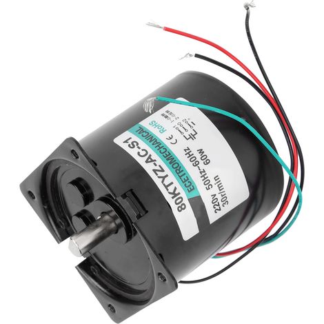 220 V Wechselstrom, 60 W Synchronmotor XD80KTYZ mit Kondensatorhalterung, Rechts-/Linkslauf, hohes Drehmoment, niedrige Drehzahl 30 U/min (1/5)