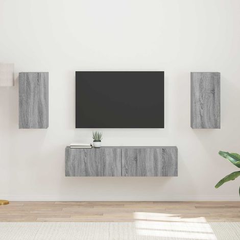 TV-Schrankset 4 pcs Graues Sonoma Holzwerkstoff