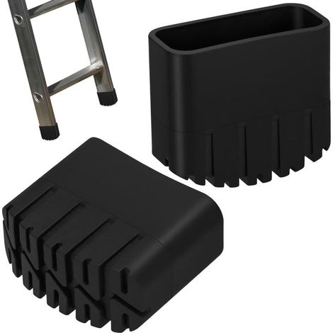 Embout Pied Escabeau Patin Echelle Pieds Aluminium Escabeau Capuchons de Pied D'échelle en Aluminium pour Échelles Droites - Résistants aux Températures Élevées et à l'usure (2Pcs, 20 50mm)