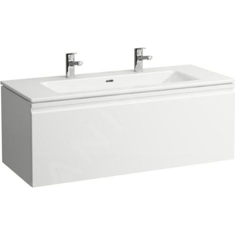 Laufen Pro S - Meuble avec double-lavabo, 1200x530x500 mm, 1 tiroirs, blanc mat H8609674631071 (1/2)