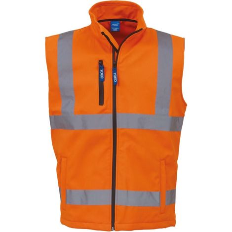 Yoko Bodywarmer Softshell ad alta visibilità Arancione XXXL