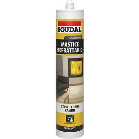 MASTICE REFRATTARIO SOUDAL 290 ml - Grigio scuro