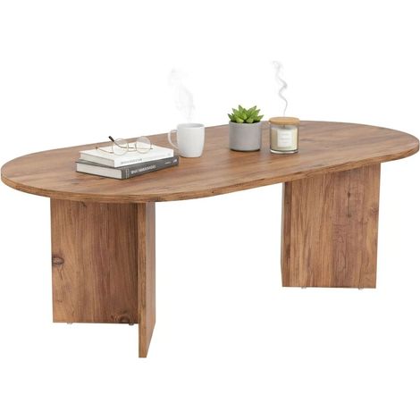 Dmora - Tavolino da salotto Elain, Tavolo basso da caffè, Portariviste per divano, Ripiano da soggiorno, 119x60 h40 cm, Pino