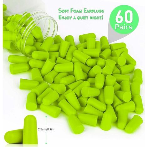 Bouchons d’Oreilles, Bouchon d’Oreilles Anti Bruit 35.5 dB, Boule Quies pour Dormir en Mousse Souple, Boule Quies Reutilisable Protection Auditive pour Sommeil, Travail, Voyage - 60 Pairs, Versailles (1/5)