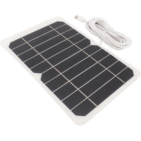 Panneau solaire 5W 5V avec sortie USB-C, module monocristallin portable et durable pour sonnette vidéo de sécurité (1/5)