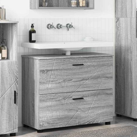 Gabinete de Baño con cajón Gris 76.5 x 35 x 64 cm
