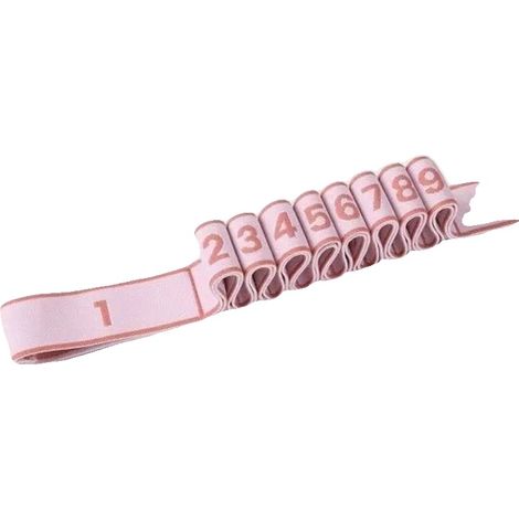 Cinturón de yoga, secciones ajustables, material resistente, rosa - 10 cuadrículas (1/2)
