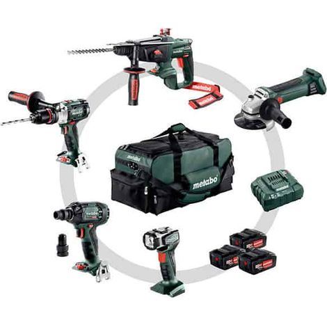 METABO Pack 5 outils 18V 3x4Ah - 691006000
