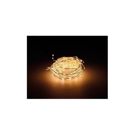 GUIRNALDA MICRO LED EXTRA DENSE LUZ CALIDA PARPADEANTE 14m 567L CABLE PLATA (1/3)