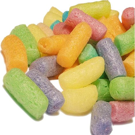 10 x Multi Coloured Biodegradable Loose Fill Packing Peanuts