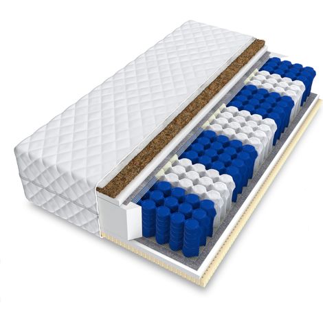 Matratze 80x200 LATEX KOKOS Taschenfederkern H3 H4 9 ZONEN SYRIUS Premium 19cm (1/5)