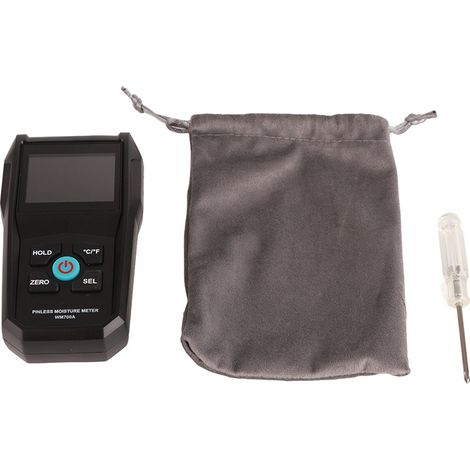 Détecteur d'humidité pour bois avec thermomètre et hygromètre - 4 modes de mesure et alarme de dépassement (1/5)