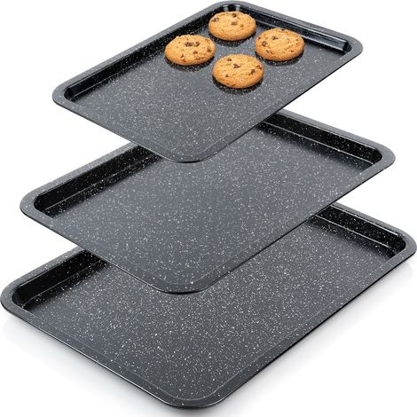 Teglia da forno in granito 38x26,5 / 43x29 / 46,5x32,5 cm, 3 pezzi. (1/5)