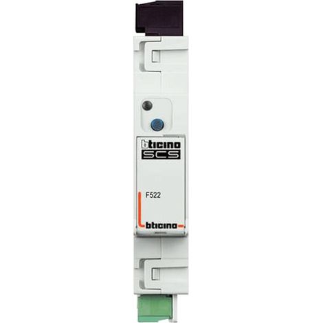 Actionneur 1 relais pour gestion des charges MyHOME BUS avec mesure conso BTICINO F522