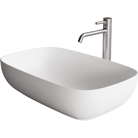 SCELTO DA DESIVERO Lavabo in ceramica ovale 60x37 h 15 bianco lucido da appoggio s/troppieno codice prod: DSV17986 (1/2)