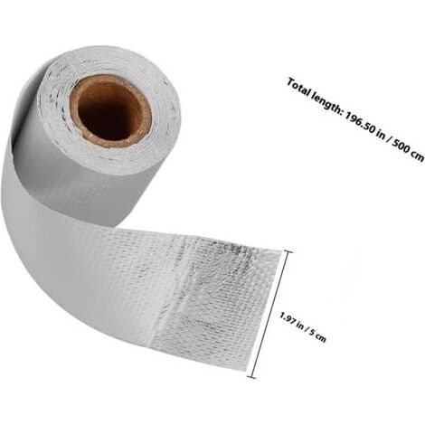 Ruban Adhésif Thermique En Aluminium Argenté Haute Température, Isolant Pour Conduits De Ventilation, Évacuation Et Hottes (1/5)