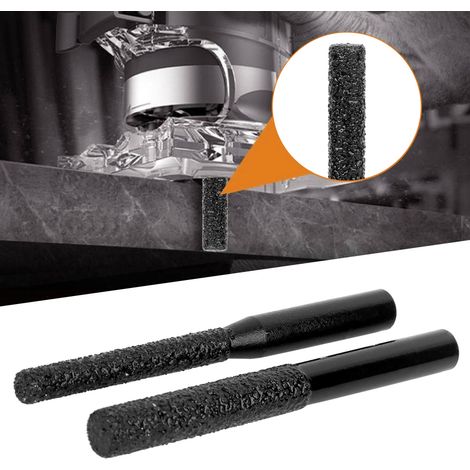 Lot de 2 fraises diamantées à queue droite brasée noire pour pierre de quartz et marbre, couteau à joint. (1/5)