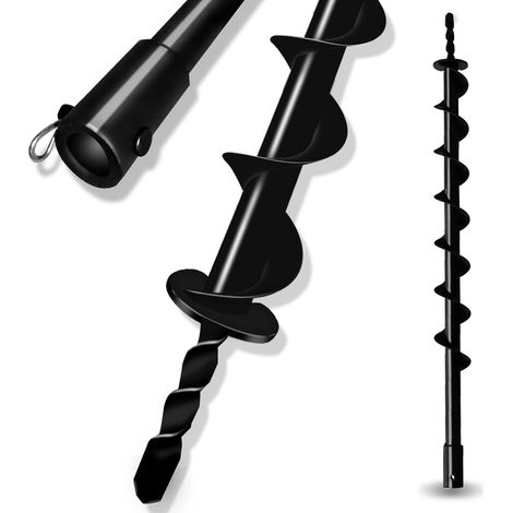 Foret de sol, excavatrice de puits, excavatrice de clôture, 20 mm Interne Axe Auge solide, foret de jardin pour la plantation d'arbres, de bulbes, foret de sol - 5cm x 80cm (1/5)