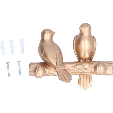 Decorative Hook Golden Bird Branch Wall Mounted Hook for Home Dining Room Kitchen Coffee ShopGold