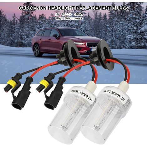 2 x H7 6000K 100W Hochleistungs-Xenonlampen für Autoscheinwerfer. - AquaForge