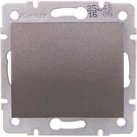 Interruptor de tornillo monopolar Logi 10AX 250V grafito 021000141 25243