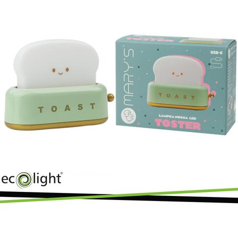 LAMPADA NOTTURNA A LED MARY S  VERDE TOSTAPANE (1/2)