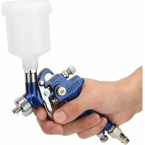 (0.8mm)Aérographe Polyvalent Ensemble Voiture Pistolet à Peinture à l'huile pneumatique gravité aérographe européen Type connecteur (1/5)