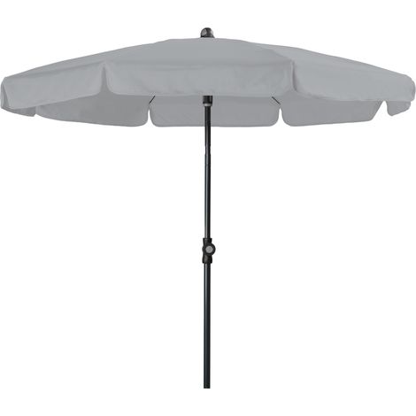 Doppler Mittelstockschirm "Sunline Neo" Ø150 cm, hellgrau, Bezug aus 100% Polyester, Gestell aus Stahl, Gewicht 2,5 kg (1/3)