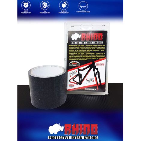 Rotolo Nastro Adesivo Rhino Roll per Protezione Telaio Bicicletta Unisex Adulto, Nero, 8 x 300 cm (1/5)