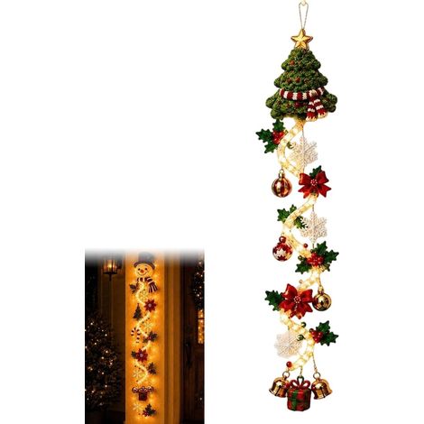 Leuchtender Weihnachts-Türhänger B, vertikale LED-Weihnachtsdekoration (1/5)