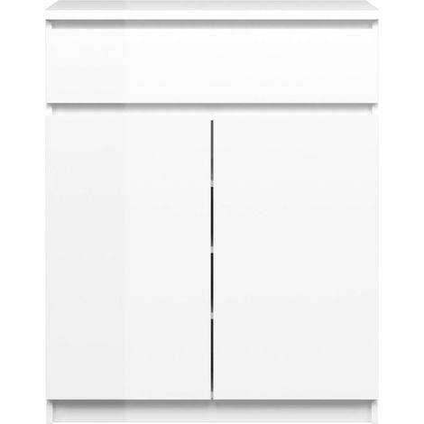 Nada Sideboard 2 Türen og 1 Schublade weiss hochglanz. (1/4)