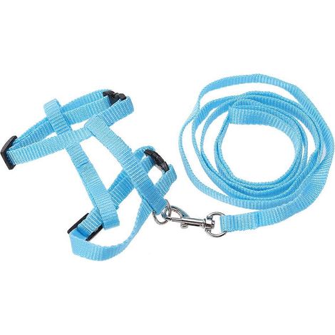 Kaninchenleine mit verstellbarer Kontrolle, 2 Stück mit kleinem Glöckchen, blau (1/5)