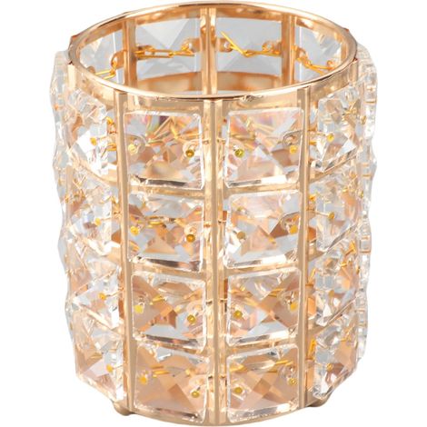 boîte de rangement-Porte-Brosses de Maquillage Cristal Organisateur Cosmétique Style Européen Verre Poli Grande Capacité (1/4)