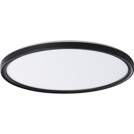 Plafonnier LED AZPO, dia. 420mm, 22W, 3000/4000/6000K, IP54, noir mat (1/5)