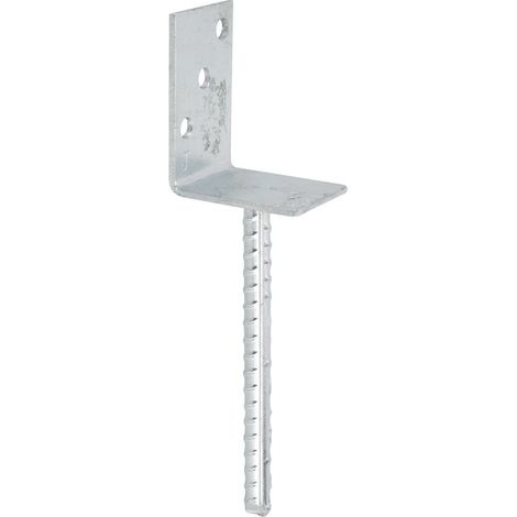 Alberts – Support de nidification L 80x100x200x60mm – Galvanisé à chaud – 3 trous de fixation – Accessoire pour poteau en tôle nervurée (1/6)