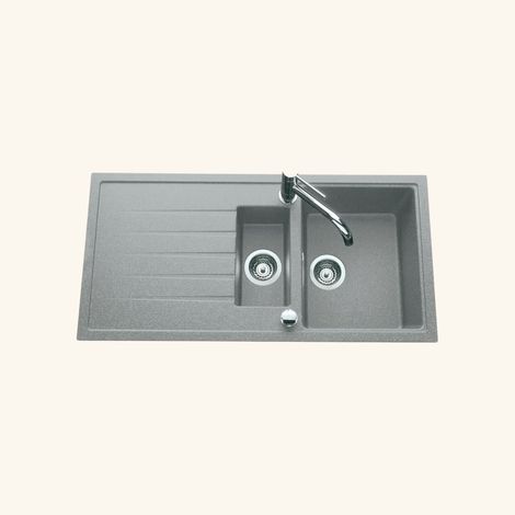 Évier granit gris Ewi ICAUNA 1 bac  1/2 - 1 égouttoir (1/3)