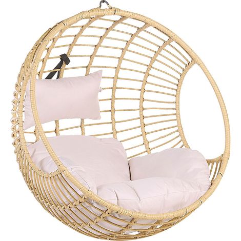 Hängesessel ASPIO Polyrattan Naturfarben (1/5)