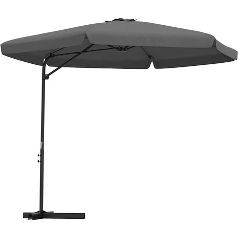 Parasol d'extérieur, Parasol pour Balcon Jardin Plage Terrasse, avec mât en acier 300x250 cm Anthracite OIB5460E (1/5)