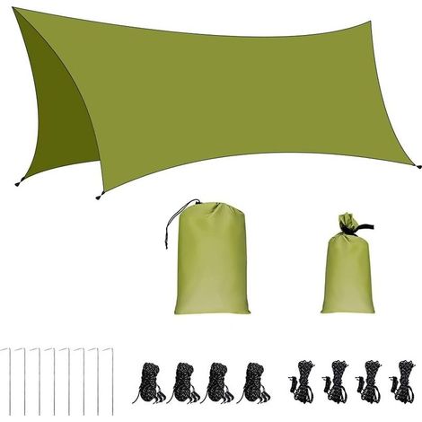Voile d'ombrage imperméable 3x3m – Tissu Oxford 210D résistant aux intempéries – Protection UV optimale – Installation facile (1/5)