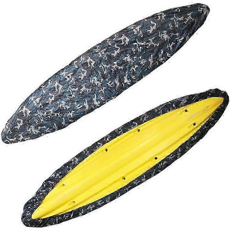 Housse de protection anti-poussière pour kayak/canoë (2,1 m à 6,5 m) - Imperméable et résistante aux UV - Convient à 8 tailles de bateaux de pêche, kayaks et canoës - Camouflage océan, disponible en p (1/5)