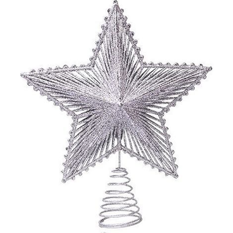 Weihnachtsbaumspitze, funkelnder Stern, Weihnachtsbaumschmuck, Weihnachtsbaumspitze, Weihnachtsbaumschmuck, Sterndeko (1/5)